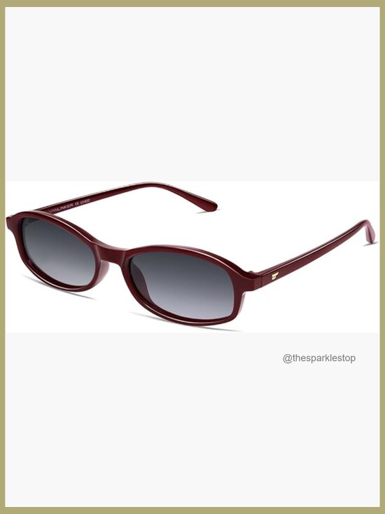 Retro Polarized Rectangular Sunglasses - Small Square Frame Vintage Narrow Thin